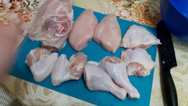 Куски курицы. Как разрезать курицу на куски