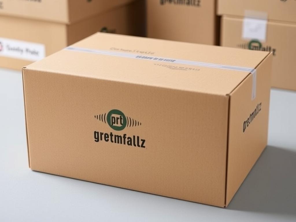 Corrugated cardboard boxes with logoфото