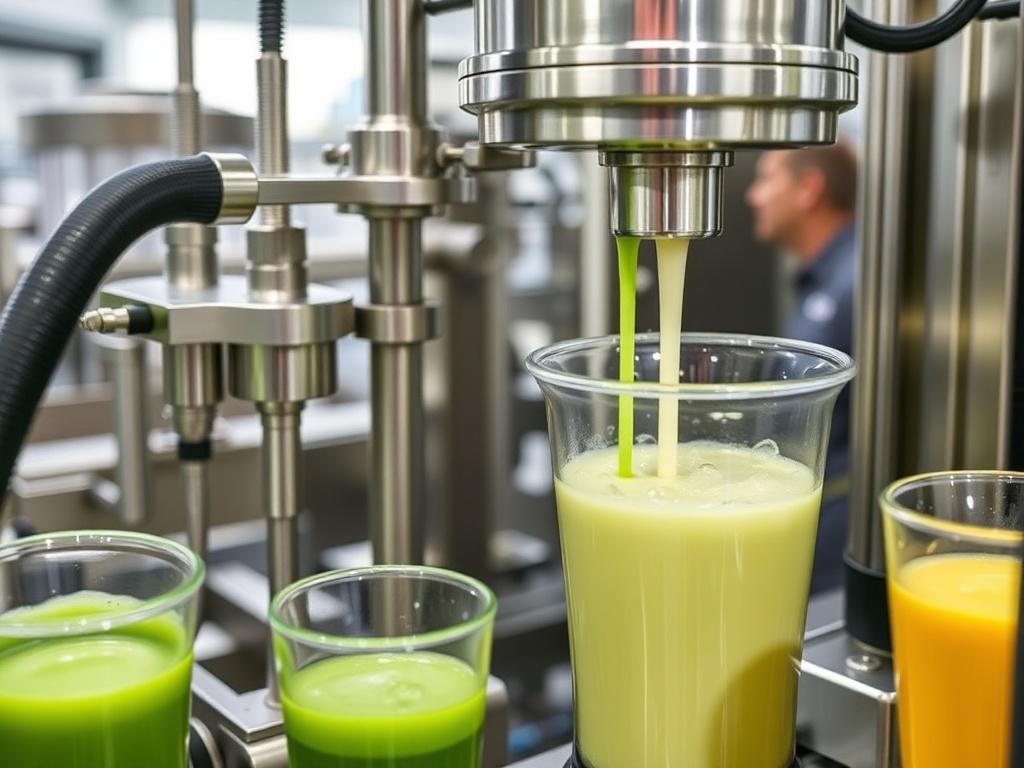 Automation of dosing and mixing of ingredients in juice productionфото
