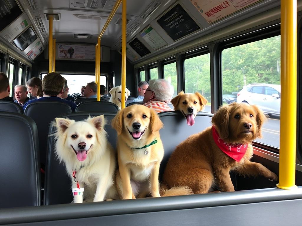 Pets on the bus Pets on the busфото